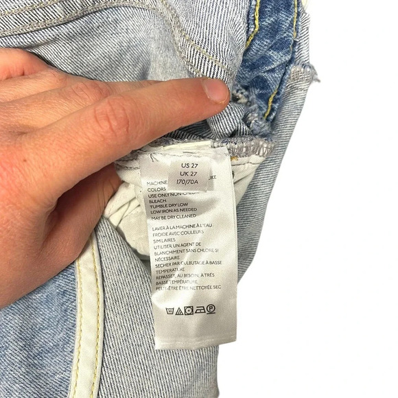 Free People Shelby Denim‎ Overalls Blue Wash Size 27 - Picture 10 of 12